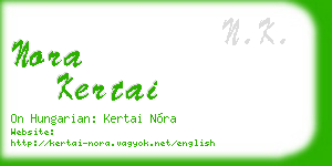 nora kertai business card
